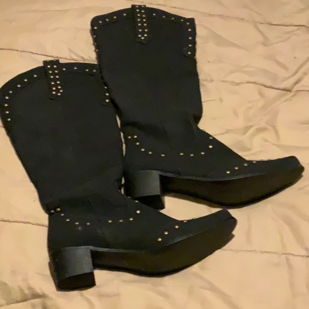 Black studded boots